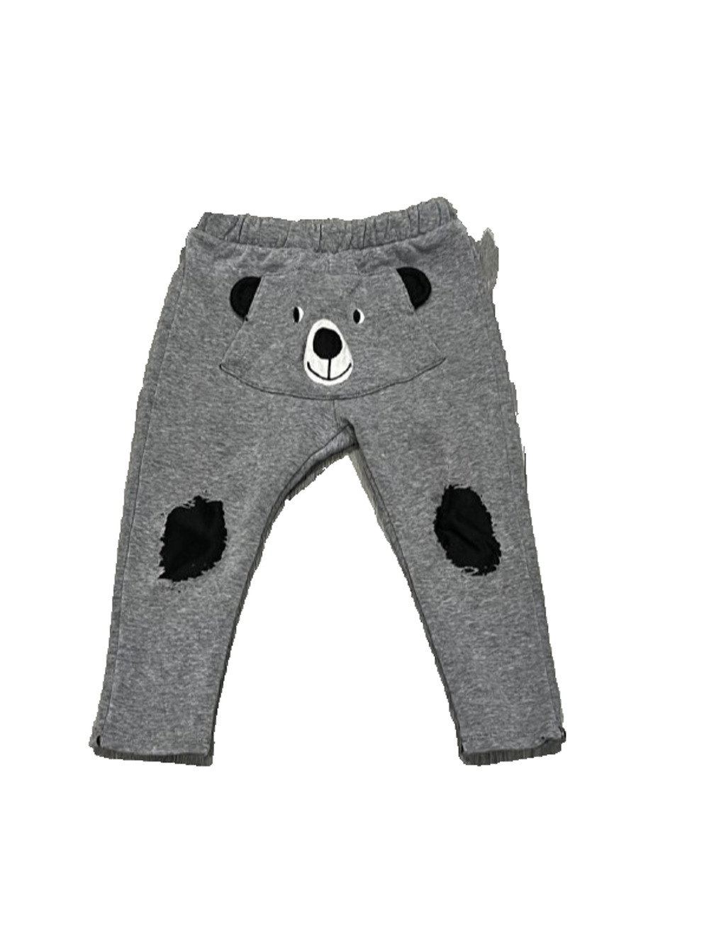 Zara Baby bottoms pants pockets with bear Gray 3/4 years A006838